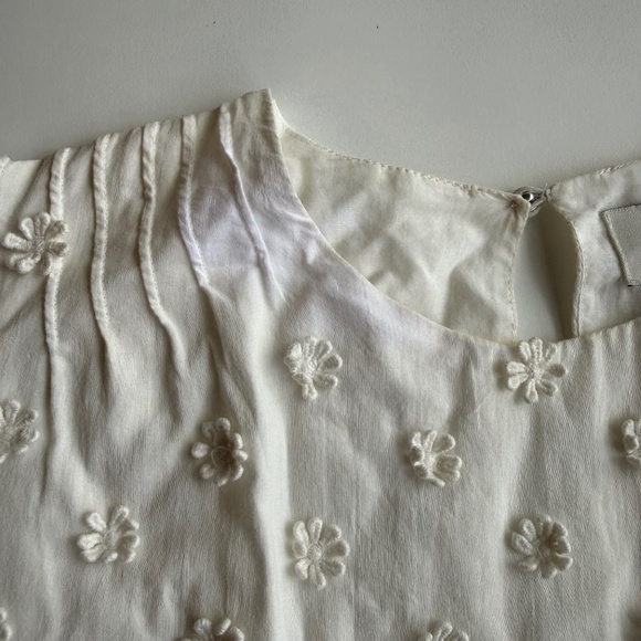 Cami Nyc Womens White Floral Appliqué Long Sleeve Cotton Carolina Mini Dress XS - Picture 12 of 16